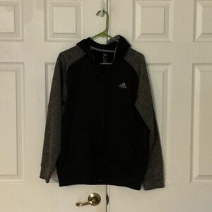 Adidas Black and Gray Women's Jacket